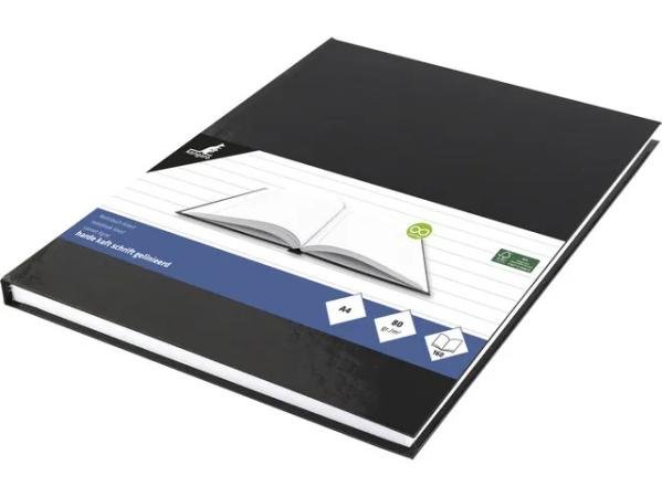 schrift hardcover Kangaro A4 gelijnd 80 gr zwart