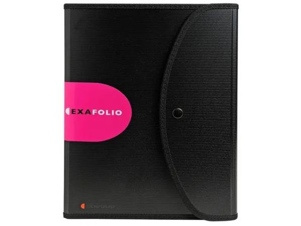 schrijfmap exactive drukknop 6 vaks + notablok