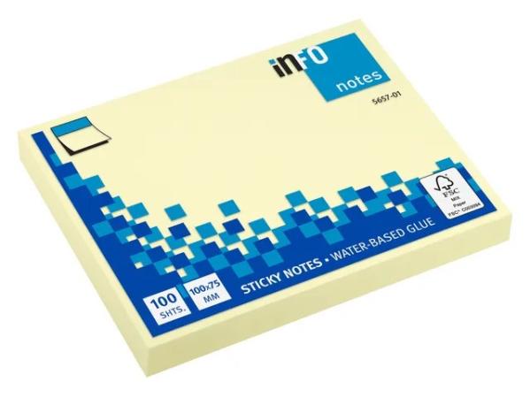 info notes geel 75 x 100 mm