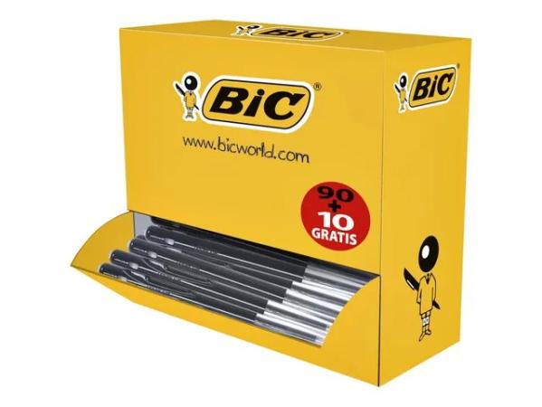 doos 100 balpen bic m10 medium zwart