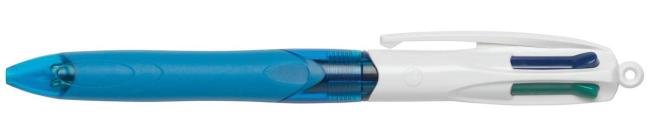 balpen bic medium 4 kleur + grip: zw, rd, bl, gr