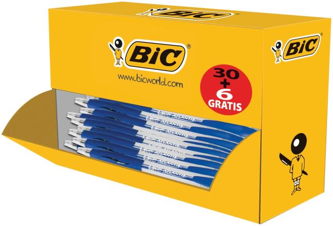 balpen bic atlantis blauw medium / 30 + 6 gratis