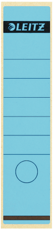 10 rugetiketten leitz lang zelfklev 61x285mm blauw