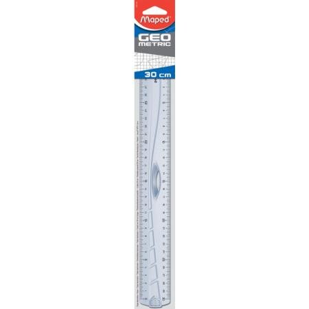 decimeterlat plastiek maped 30 cm met handvat
