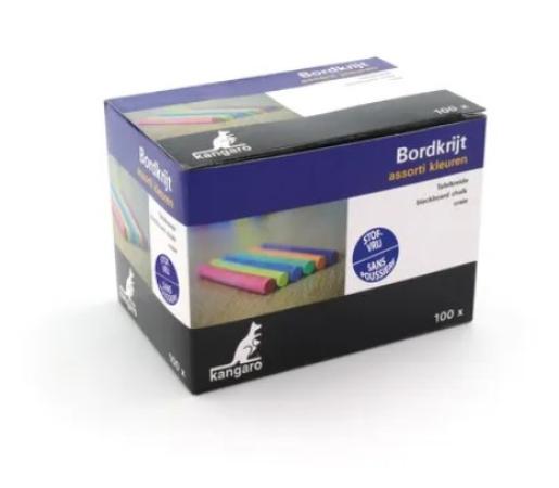 100 krijtjes kangaro gekleurd stofvrij