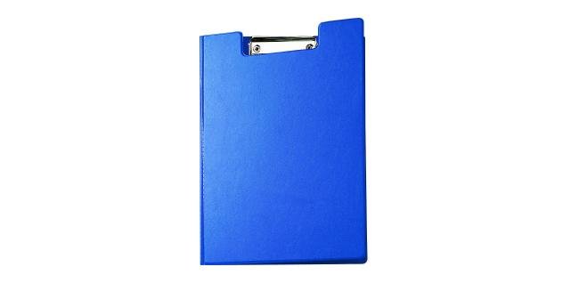 klemplaat Maul met omslag blauw A4