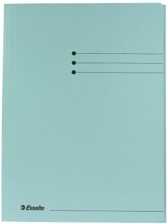 50 map 3 kleppen 275gr 318 x 240 mm A4 blauw essel