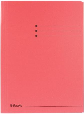 50 map 3 kleppen 275gr 318 x 240 mm A4 rood essel