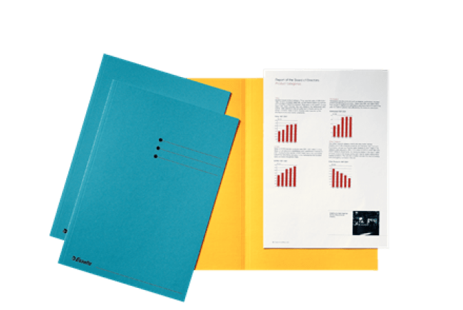 100 chemisen 220 x 315 mm A4 180 gr esselte blauw