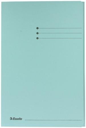 pk 50 map 3 kleppen karton 233 x 350mm folio blauw