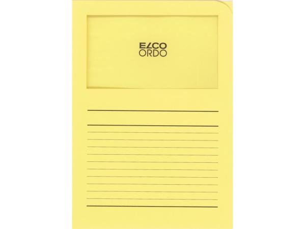 ds 100 l-map met venster 120 gr A4 Elco geel