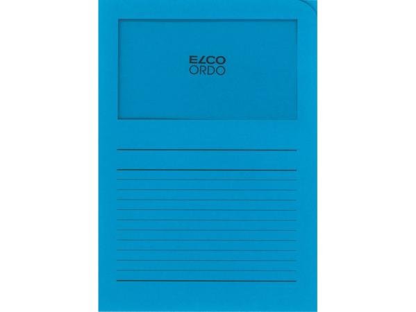 ds 100 l-map met venster 120 gr A4 Elco blauw