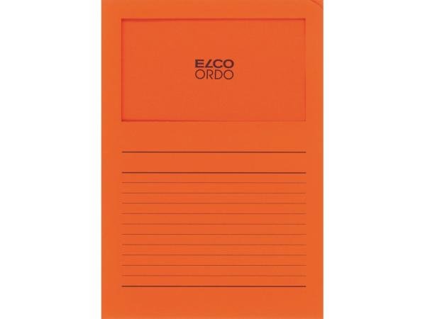 ds 100 l-map met venster 120 gr A4 Elco oranje