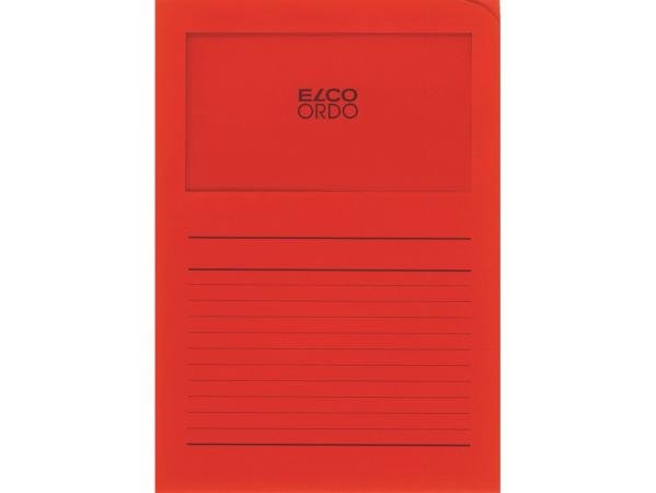 ds 100 l-map met venster 120 gr A4 Elco rood