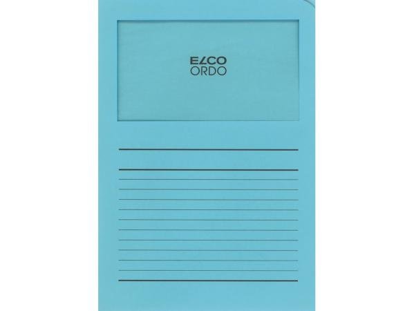 ds 100 l-map met venster 120gr A4 Elco lichtblauw