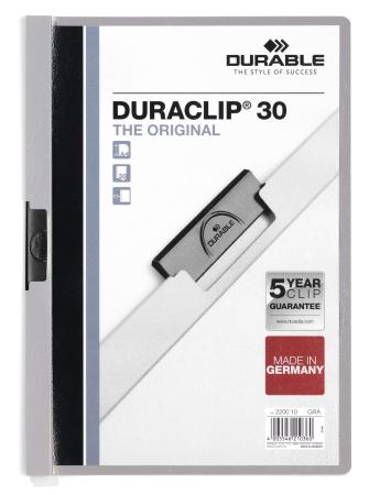 snelhechtmap duraclip original 30 grijs