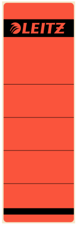 10 rugetiket leitz kort zelfklevend 61x190 mm rood