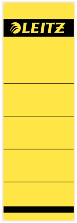 10 rugetiket leitz kort zelfklevend 61x190 mm geel