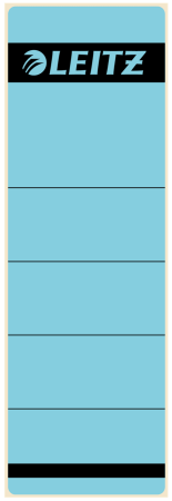 10 rugetiket leitz kort zelfklevend 61x190mm blauw