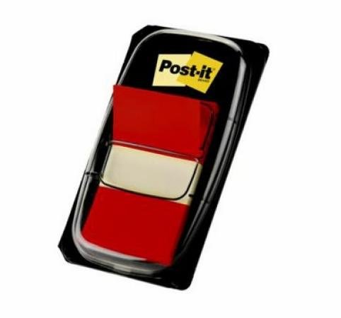 post-it brede index tabs rood 25 x 43 mm
