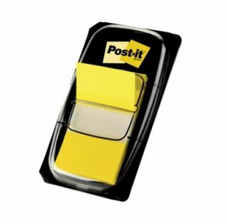 post-it brede index tabs geel 25 x 43 mm