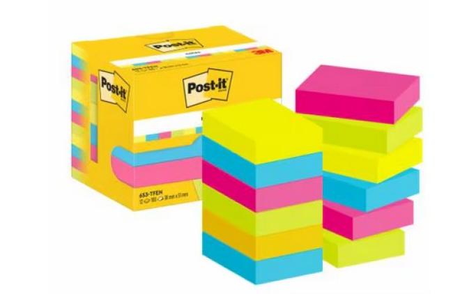 pk 12 post-it notes Energetic 38 x 51 mm
