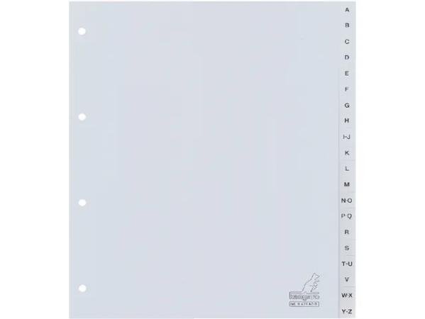 tabbladen A4+ plastiek grijs A-Z bedrukt Kangaro