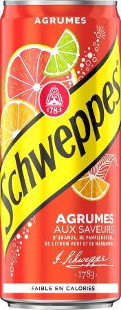 24 blikjes Schweppes Agrumes sleek 33 cl