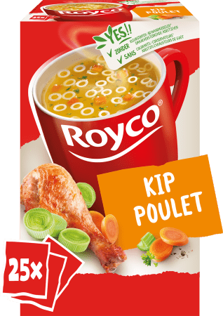 pak 25 zakjes classic kippensoep royco