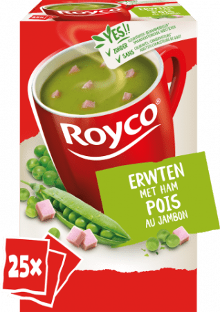 pak 25 zakjes classic erwten ham royco
