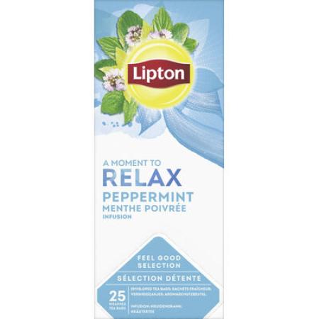 25 zakjes thee lipton feelgood relax pepermunt