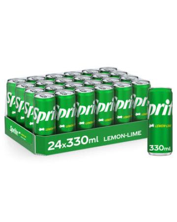 pak 24 blikjes Sprite sleek 33 cl bruisend
