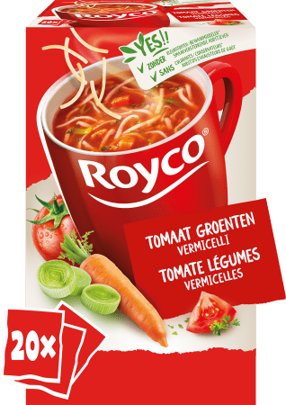 20x tomaat groenten vermicellisoep royco