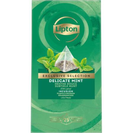 25 theezakjes Lipton Exclusive Delicate Mint piram