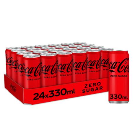tray 24 blikjes coca-cola zero sleek 33 cl