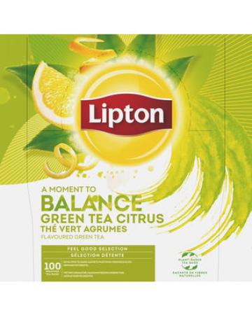 100 theezakjes lipton Balance groene thee citrus