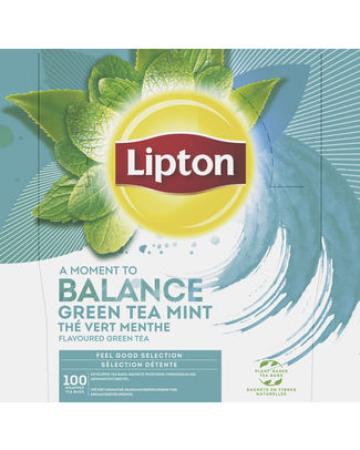 100 theezakjes lipton Balance groene thee munt