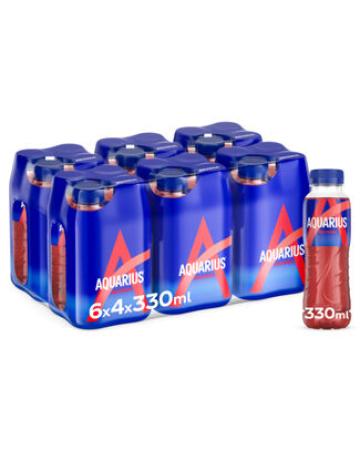 24 x Aquarius pet 33 cl Red peach