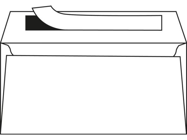 doos 500 envelop 114 x 229 mm zv strip wit