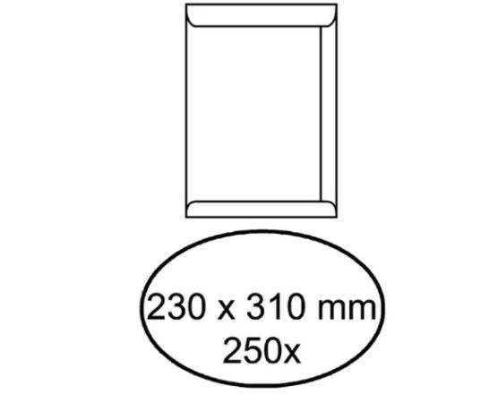 250 envelop 230 x 310 mm zv str wit 100gr