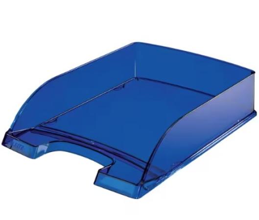 brievenbakje leitz plus transparant blauw