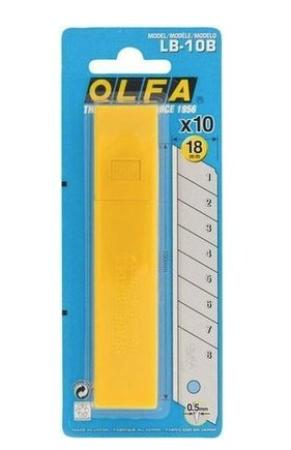 pak 10 cutter vervangmessen olfa sl-1 / ml 18 mm