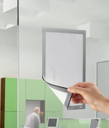 pak van 2 Duraframe zilver A4 zelfkl magnetisch