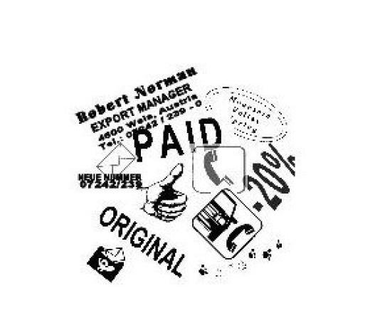 rubber voor stempel 2 lijnen lengte 0 - 6 cm