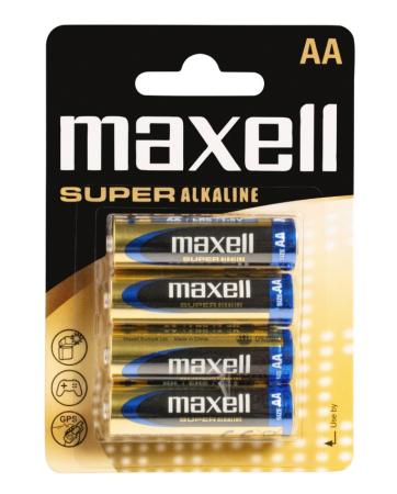 pak 4 batterij maxell lr06 aa super alkaline