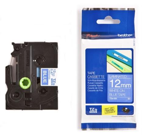 Brother p-touch TZ tape wit op blauw 12 mm