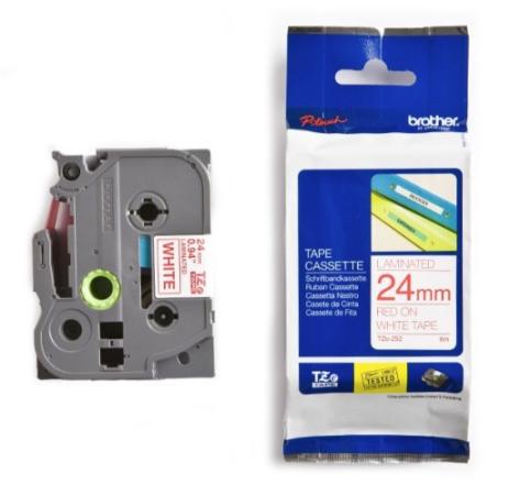 Brother p-touch TZ tape rood op wit 24 mm