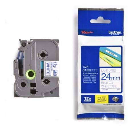 Brother p-touch TZ tape blauw op wit 24 mm