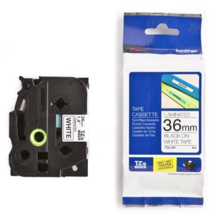 Brother p-touch TZ tape zwart op wit 36 mm
