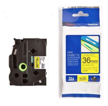 Brother p-touch TZ tape zwart op geel 36 mm